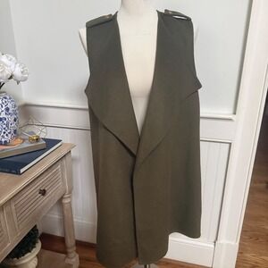 Talbots Olive Green Sleeveless Vest